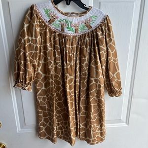 Marmellata Smock giraffe dress